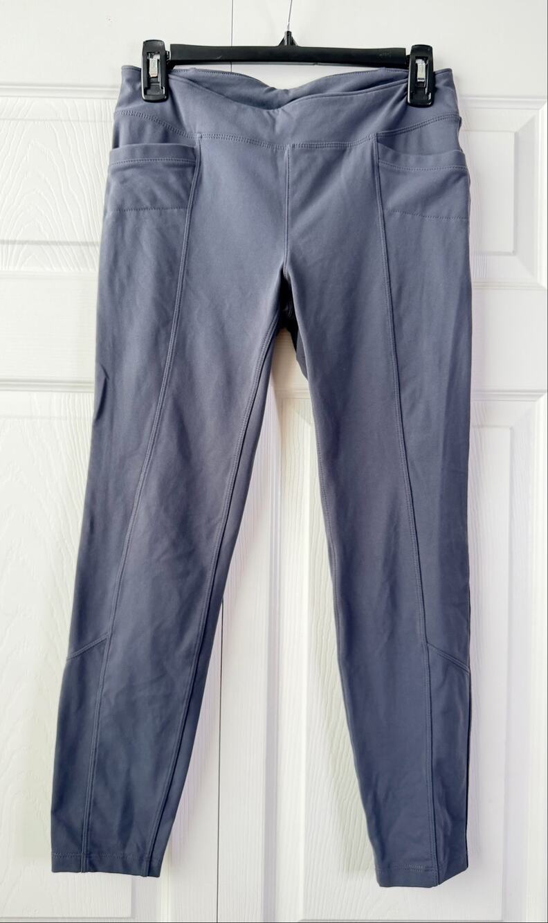 Athleta Womens Jogger Pants Size M Petite Grey Stretch Yoga Supplex Nylon Active